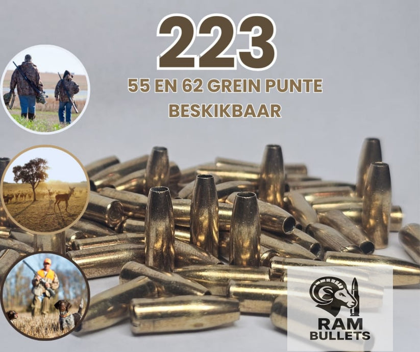 RAM .223 REM 55 Grain Jacketed Bullets (100 per pack)