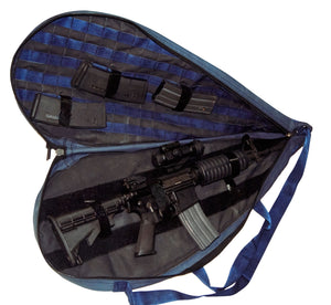 Trajan Concealed Carrie System (T.C.C.S) A concealed tactical carrie case for your AR 15 style rifle or other similar length rifles. The T.C.C.S is made to let you carry your rifle and mags and other accessories publicly, with no one thinking more of it than that you are simply a tennis racquet bag or other sports bag
