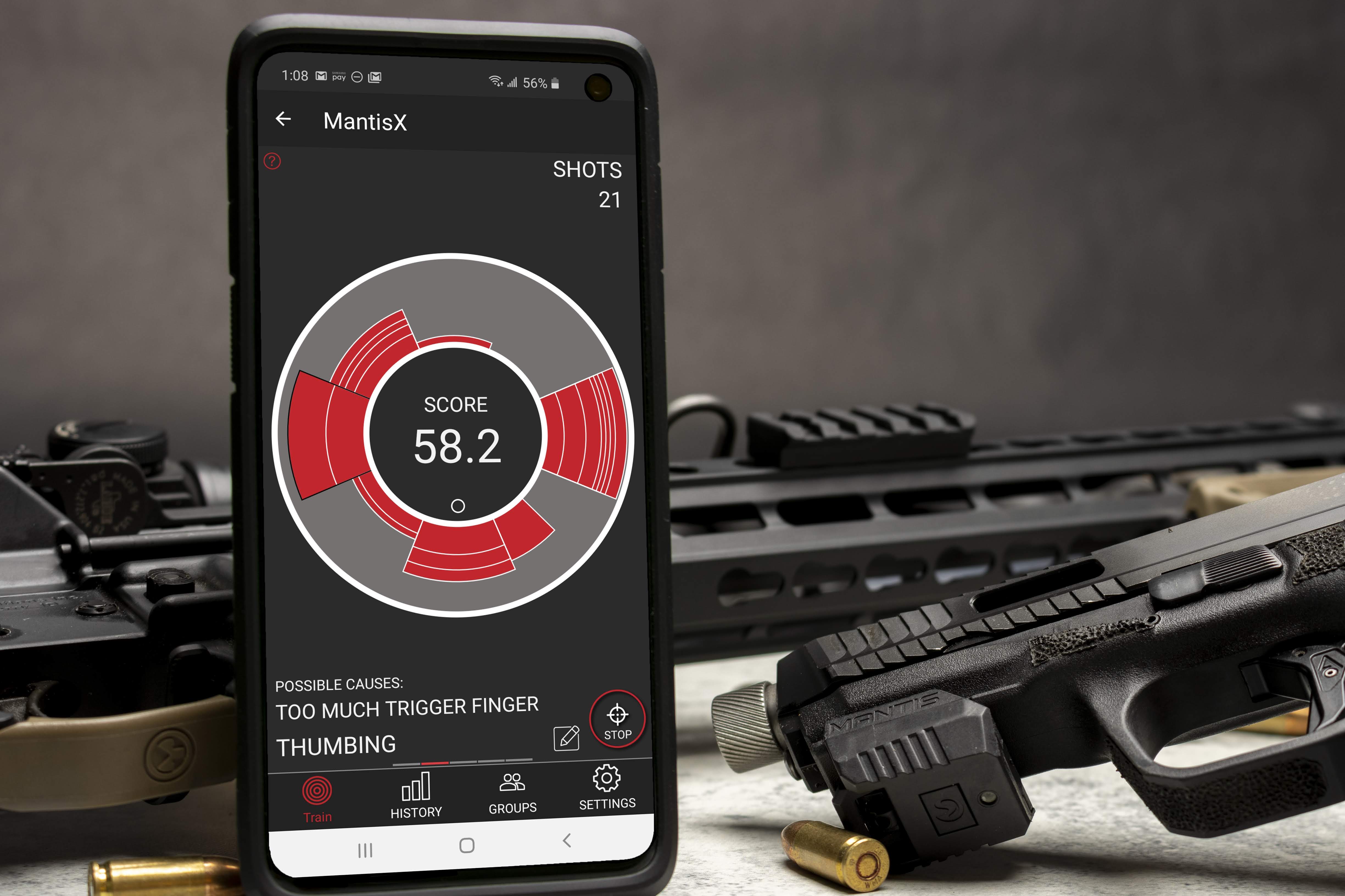Mantis X 3 prefromice training system, live fire dryfire , rifle , pistol, shotgun , free app on Istore and Playstore 