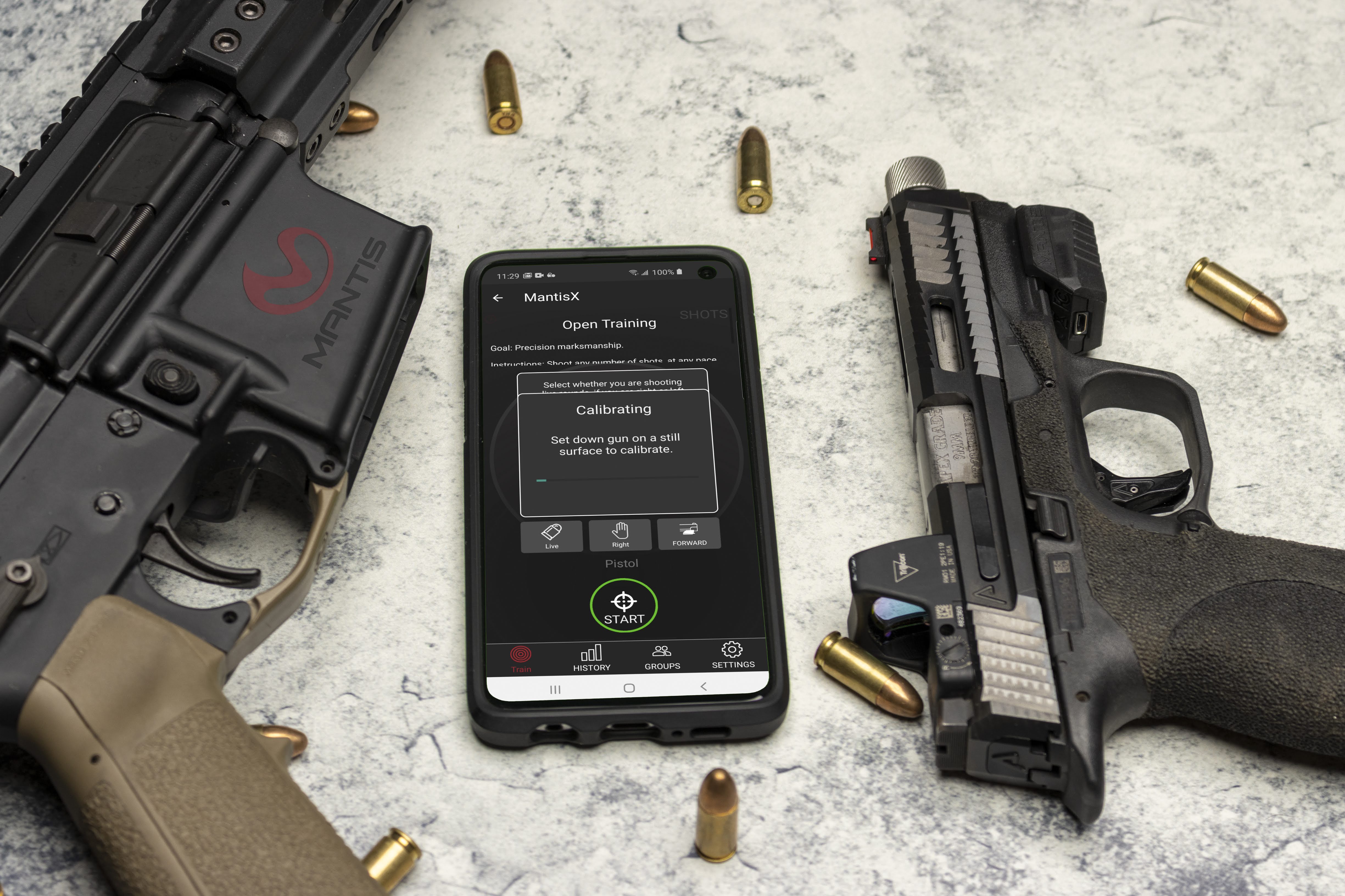 Mantis X 3 prefromice training system, live fire dryfire , rifle , pistol, shotgun , free app on Istore and Playstore 